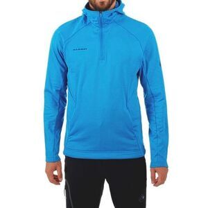 NWOT Mammut Blue Quarter Zip Hooded Pullover Lightweight Jacket Men's XXL